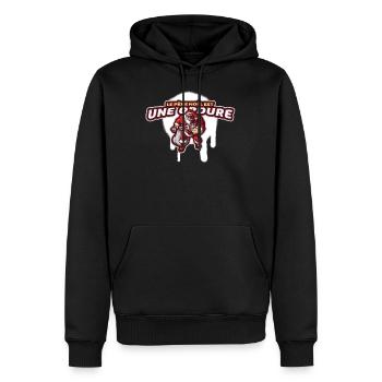 Le père noël est une ordure humour anniversaire - Sweat à capuche Premium bio Homme - noir - Devant - Nico (187cm)