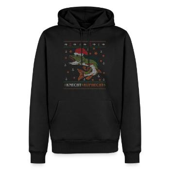 Knecht Ruphecht Ugly Christmas Sweater - Männer Premium Bio Hoodie - Schwarz - Vorne - Nico (187cm)