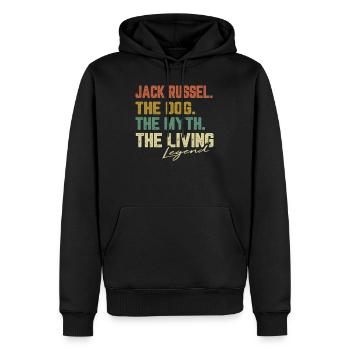 Jack Russel Hund Terrier Mythos Legende Geschenk - Männer Premium Bio Hoodie - Schwarz - Vorne - Nico (187cm)