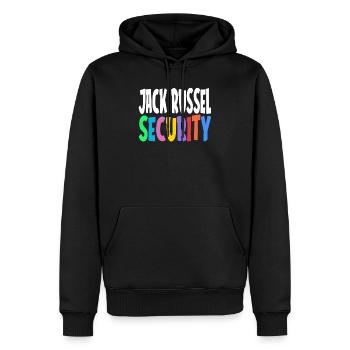 Jack Russel Sicherheit Diensthund Spruch Geschenk - Männer Premium Bio Hoodie - Schwarz - Vorne - Nico (187cm)