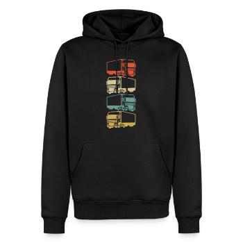Camion chauffeur camion camion coloré - Sweat à capuche Premium bio Homme - noir - Devant - Nico (187cm)