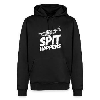 Trompette Trompettes Trompette Spit - Sweat à capuche Premium bio Homme - noir - Devant - Nico (187cm)