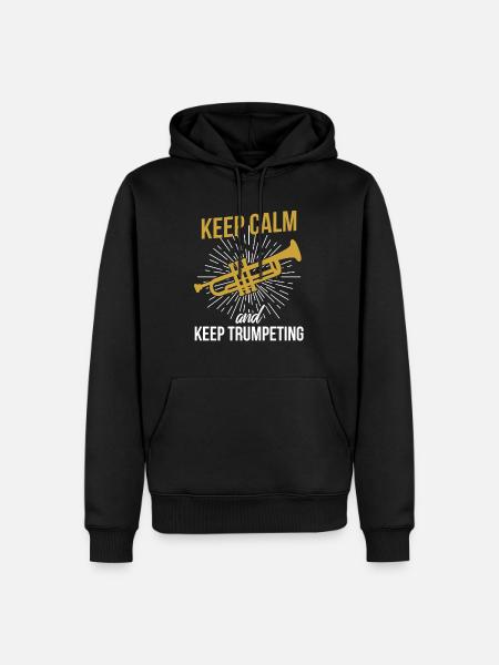 Trompete Trompeten Trompeter Ruhe - Männer Premium Bio Hoodie - Schwarz