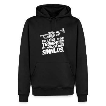 Trompete Trompeten Trompeter Sinn - Männer Premium Bio Hoodie - Schwarz - Vorne - Nico (187cm)