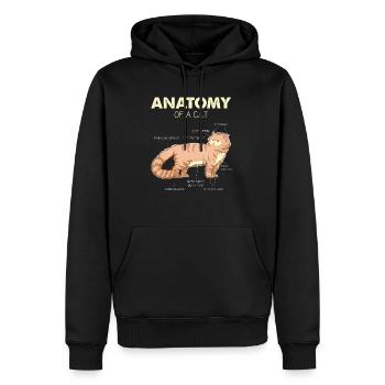 Katze Anatomy of a Cat - Lustige Katzengeschenke - Männer Premium Bio Hoodie - Schwarz - Vorne - Nico (187cm)