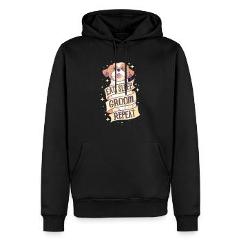 Dog Groomer Dogstyler Groomer Dog Grooming - Men’s Premium Organic Hoodie - black - Front - Nico (187cm)