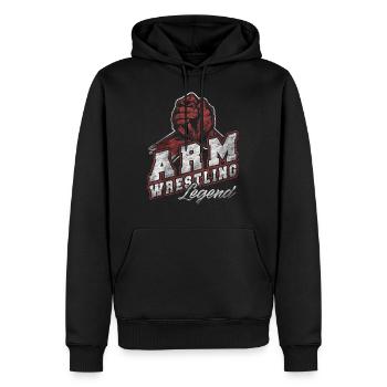 Arm Catcher Bracelet Bracelet Retro Vintage Cadeau - Sweat à capuche Premium bio Homme - noir - Devant - Nico (187cm)