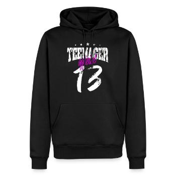 Teenager Jugendlicher Geschenk Geschenkidee - Männer Premium Bio Hoodie - Schwarz - Vorne - Nico (187cm)