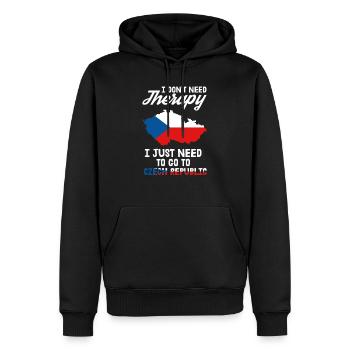 République tchèque Therapy Prague Czech Gift - Sweat à capuche Premium bio Homme - noir - Devant - Nico (187cm)