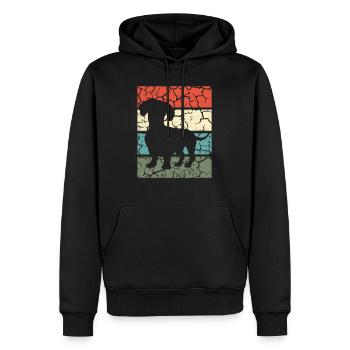 Teckel Chien Amant Chien Teckel Rétro Cadeau - Sweat à capuche Premium bio Homme - noir - Devant - Nico (187cm)