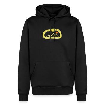 Alpinisme, escalade, mousquetons d'escalade - Sweat à capuche Premium bio Homme - noir - Devant - Nico (187cm)