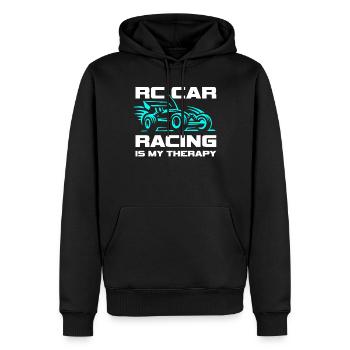 Driving a model car is my therapy RC buggy - Men’s Premium Organic Hoodie - black - Front - Nico (187cm)