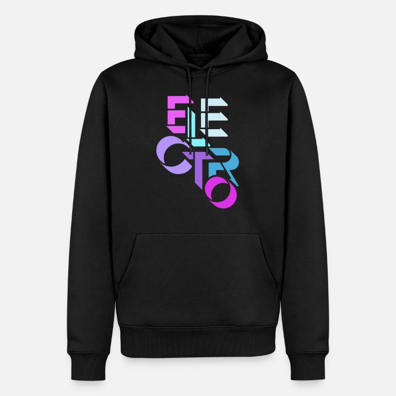 Electro Muisk, DJ, House Electro Charts - Sweat à capuche Premium bio Homme - noir