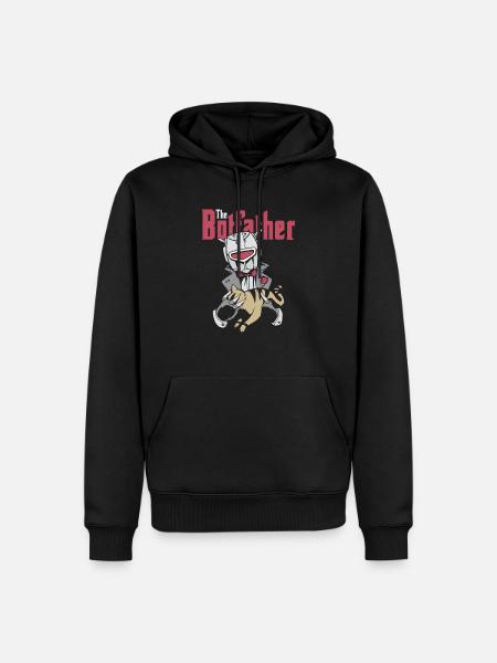 Cadeaux de robot robot Botfather - Sweat à capuche Premium bio Homme - noir