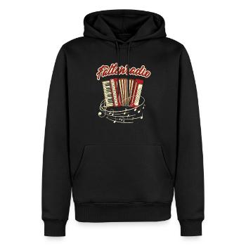 Quetschn Zugin Ziach Musik | Harmonika Akkordeon - Männer Premium Bio Hoodie - Schwarz - Vorne - Nico (187cm)