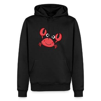 Krabbe - Männer Premium Bio Hoodie - Schwarz - Vorne - Nico (187cm)