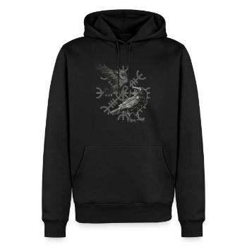 Design für Wikinger Kelten und Germanen Fans - Männer Premium Bio Hoodie - Schwarz - Vorne - Nico (187cm)