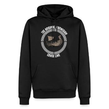 Cadeau Viking Viking, Odin, Valhalla, Thor - Sweat à capuche Premium bio Homme - noir - Devant - Nico (187cm)