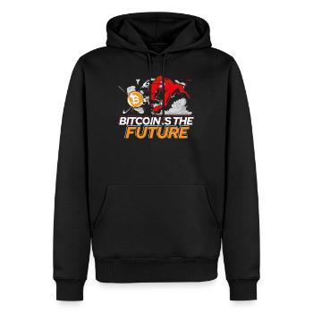 Bitcoin est le futur cadeau Bitcoin Trader Bitcoin - Sweat à capuche Premium bio Homme - noir - Devant - Nico (187cm)