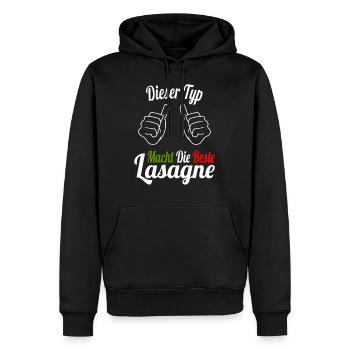 Dieser Typ macht die beste Lasagne Italien Fan - Männer Premium Bio Hoodie - Schwarz - Vorne - Nico (187cm)