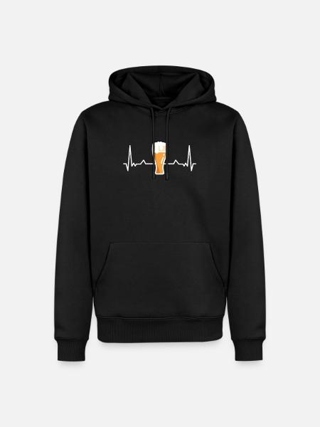 Hefeweizen Weizenbier Bierglas - Männer Premium Bio Hoodie - Schwarz