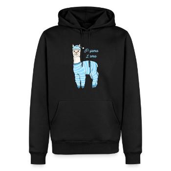Pyjama Lama Design Chemise de nuit officielle pour - Sweat à capuche Premium bio Homme - noir - Devant - Nico (187cm)