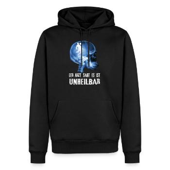 The doctor says there is incurable football - Men’s Premium Organic Hoodie - black - Front - Nico (187cm)