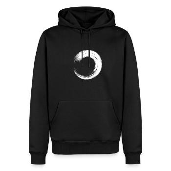 circle - Men’s Premium Organic Hoodie - black - Front - Nico (187cm)