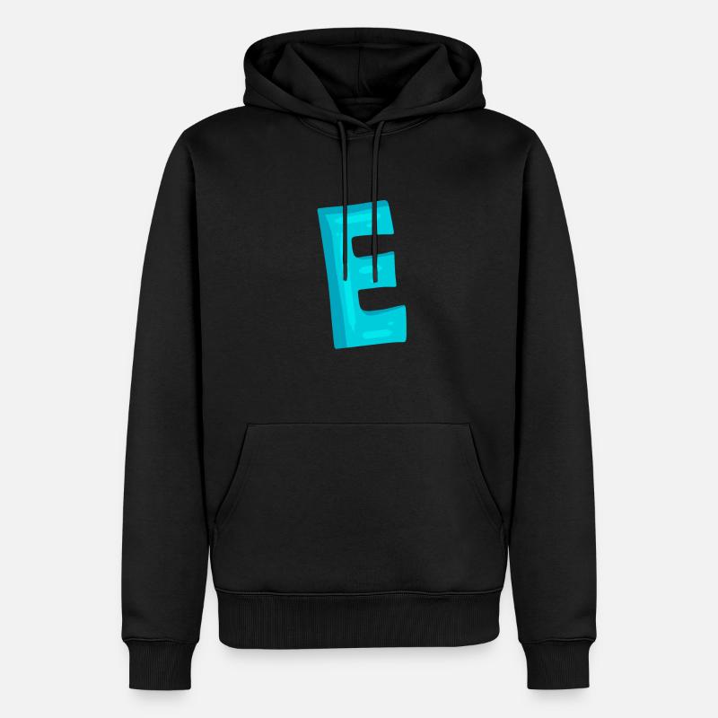 Anfangsbuchstabe E Buchstabe - Männer Premium Bio Hoodie - Schwarz