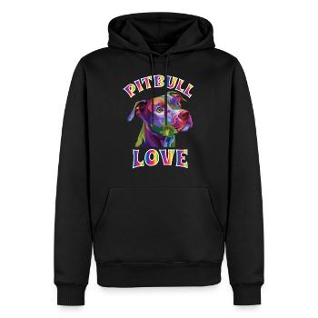 Pitbull Love, éleveur de chiens Pitbull Puppy - Sweat à capuche Premium bio Homme - noir - Devant - Nico (187cm)