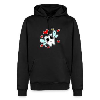 La magie des dents de la fée des dents - Sweat à capuche Premium bio Homme - noir - Devant - Nico (187cm)