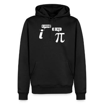 Pi Day Be Rational Get Real Kreiszahl und i - Männer Premium Bio Hoodie - Schwarz - Vorne - Nico (187cm)