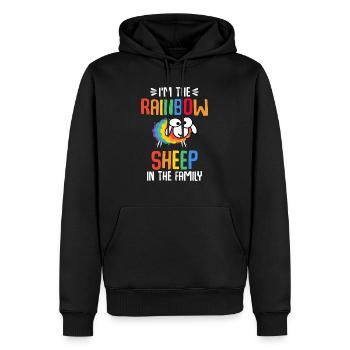 I am the colorful sheep of the family - Männer Premium Bio Hoodie - Schwarz - Vorne - Nico (187cm)