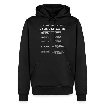 Steuerberater - Männer Premium Bio Hoodie - Schwarz - Vorne - Nico (187cm)