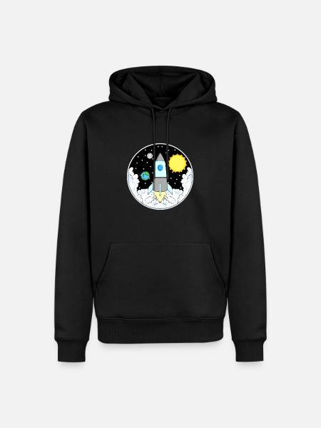 Rocket space - Men’s Premium Organic Hoodie - black