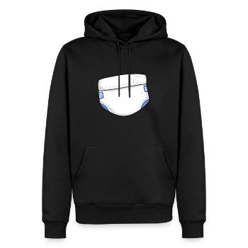 Couches pour bébé - Sweat à capuche Premium bio Homme - noir - Devant - Nico (187cm)