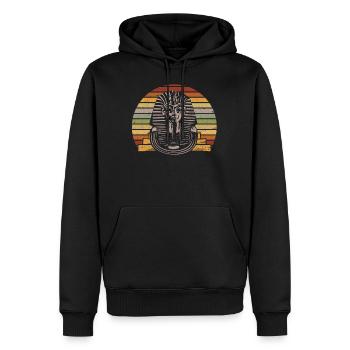 Ägypten, Agypter, Pyramiden, Pharaonen, Skarabäen - Männer Premium Bio Hoodie - Schwarz - Vorne - Nico (187cm)