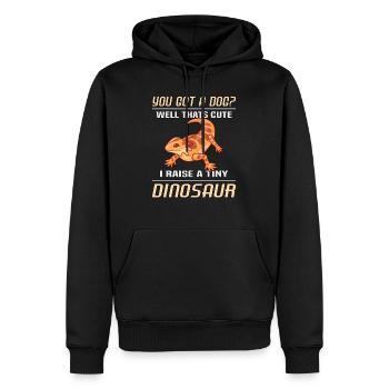 Echse Bartagame Terrarium Haustier Reptil - Männer Premium Bio Hoodie - Schwarz - Vorne - Nico (187cm)