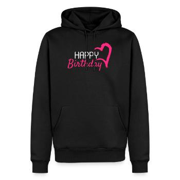 Joyeux anniversaire - Sweat à capuche Premium bio Homme - noir - Devant - Nico (187cm)