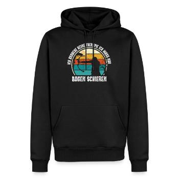 Bogenschießen, Archery, Langbogen, Compound - Männer Premium Bio Hoodie - Schwarz - Vorne - Nico (187cm)