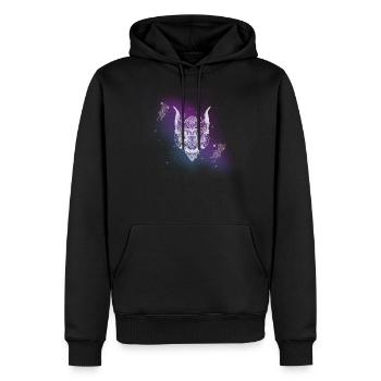 Masque démoniaque Oni - Sweat à capuche Premium bio Homme - noir - Devant - Nico (187cm)