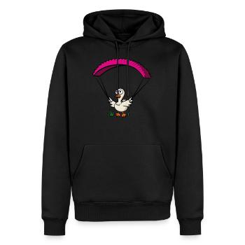 Groundhendl Groundhandling Hendl Parapente Poulet - Sweat à capuche Premium bio Homme - noir - Devant - Nico (187cm)
