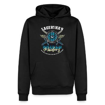 Wikinger Lagertha Bouclier Vierges - Sweat à capuche Premium bio Homme - noir - Devant - Nico (187cm)
