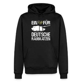 Panzer Bundeswehr Panzerfahrer Sprüche Herren - Männer Premium Bio Hoodie - Schwarz - Vorne - Nico (187cm)