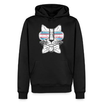 Katze Transsexuell LGBT Transgender - Männer Premium Bio Hoodie - Schwarz - Vorne - Nico (187cm)