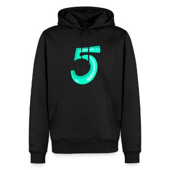 5 - Men’s Premium Organic Hoodie - black - Front - Nico (187cm)