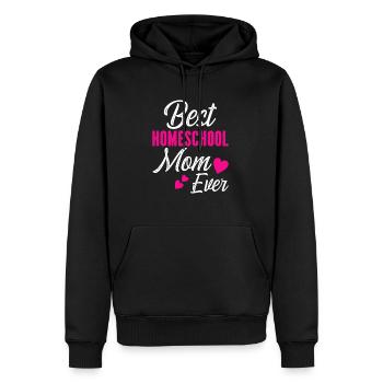 Meilleur Homeschool Mom Ever - Sweat à capuche Premium bio Homme - noir - Devant - Nico (187cm)