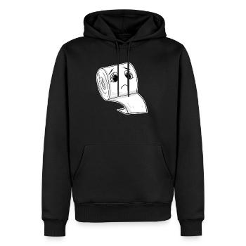Klopapier Meme lustig - Männer Premium Bio Hoodie - Schwarz - Vorne - Nico (187cm)