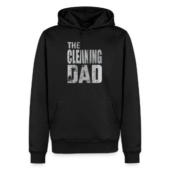 Nettoyage Papa Propre Ménagère Nettoyant Cadeau - Sweat à capuche Premium bio Homme - noir - Devant - Nico (187cm)
