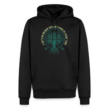 Vikings, vieilles citations, Vikings - Sweat à capuche Premium bio Homme - noir - Devant - Nico (187cm)